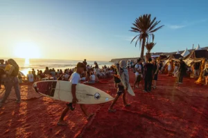 espace chill aera ou les visiteurs du TSE regarde le sunset