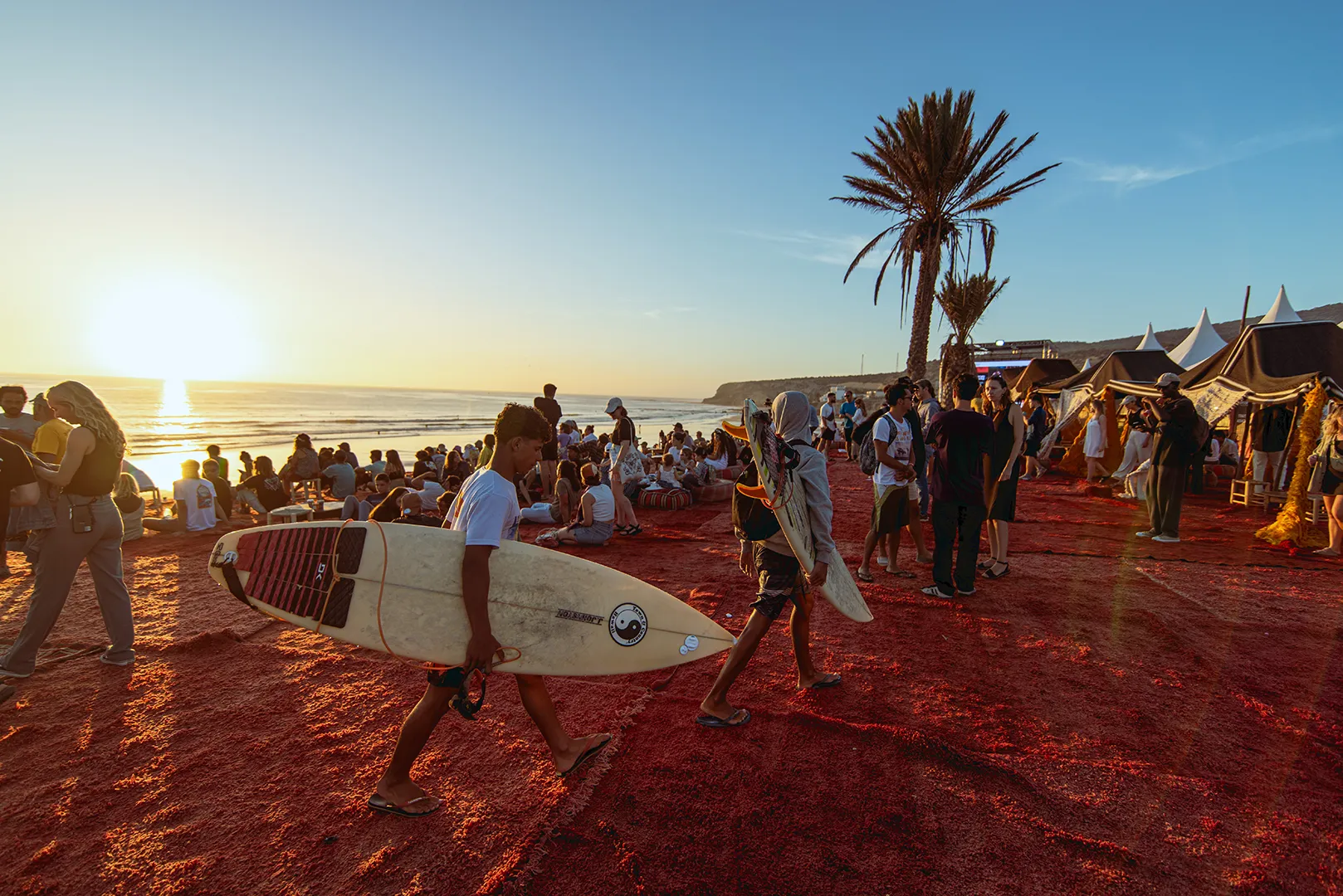 espace chill aera ou les visiteurs du TSE regarde le sunset